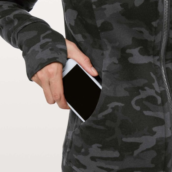 Lululemon Scuba Hoodie *Light Cotton Fleece Incognito Camo Multi Grey - Size 8 - Picture 5 of 5